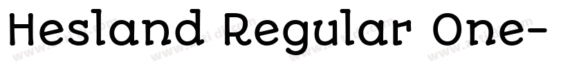 Hesland Regular One字体转换